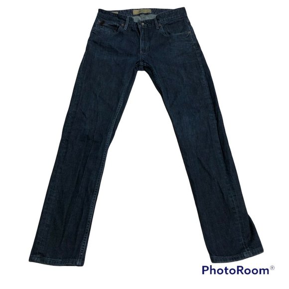 Penguin Men's Low Rise Skinny Size 31x30 Blue Denim Dark Wash Stretch Jeans - Picture 1 of 6